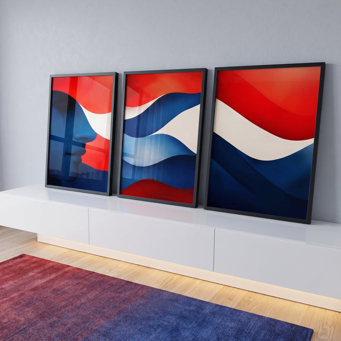 Quadro Decorativo: Abstração Fluída - Cores e Linhas Elegantes em ambiente decorado - quadros decorativos para sala