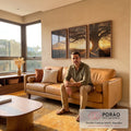 Quadro Decorativo Amanhecer Sereno: Toque de Paz em sala de estar moderna - quadros decorativos para sala