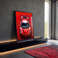 Quadro Decorativo Carro Ferrari F8 - Elegância e Estilo para sua Casa em ambiente decorado - quadros decorativos para sala