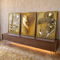 Quadro Decorativo: Toque De Ouro e Amor Incondicional em ambiente decorado - quadros decorativos para sala