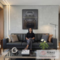 Quadro Esportivo Luxuoso: Estilo e Sofisticação em sala de estar moderna - quadros decorativos para sala