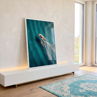 Quadro Decorativo Mar Sereno em ambiente decorado - quadros decorativos para sala
