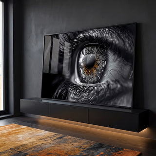 Quadro Decorativo Detalhes no Olhar - Arte da Esperança em ambiente decorado - quadros decorativos para sala