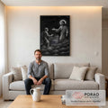 Quadro Decorativo Onda de Esperança Espiritual em sala de estar moderna - quadros decorativos para sala