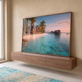 Quadro Decorativo Tropical Sereno em ambiente decorado - quadros decorativos para sala