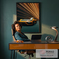 Quadro Decorativo Carro Adrenalina em Movimento em escritorio moderno - quadros decorativos para sala