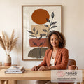 Quadro Decorativo Geometria com Aconchego em escritorio moderno - quadros decorativos para sala