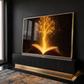 Quadro Decorativo da Luz do Conhecimento em ambiente decorado - quadros decorativos para sala