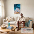 Quadro Decorativo Praia Serene em sala de estar moderna - quadros decorativos para sala