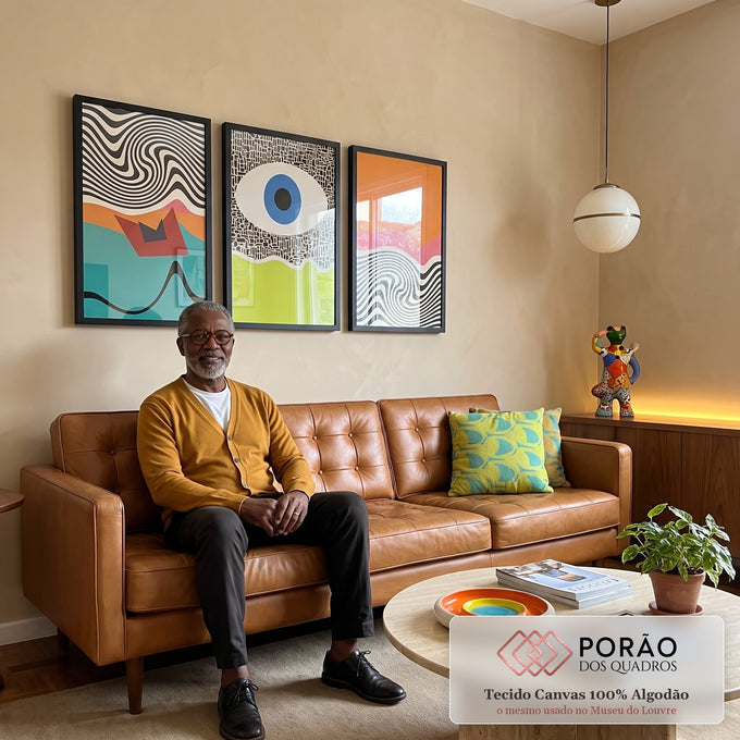 Quadro Decorativo Ondulações Abstratas: Transforme Seu Espaço em sala de estar moderna - quadros decorativos para sala