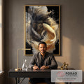 Quadro Decorativo Peixes Elegantes em Dança em escritorio moderno - quadros decorativos para sala
