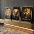 Quadro Decorativo Disciplina, Execução e Foco - Inspiração e Estilo para Sua Decoração em ambiente decorado - quadros decorativos para sala