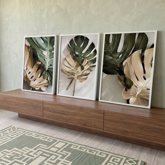 Quadro Decorativo Serenidade Tropical: Transforme Seu Espaço em ambiente decorado - quadros decorativos para sala