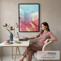 Quadro Decorativo Abstrato Colors: Toque de Magia em escritorio moderno - quadros decorativos para sala