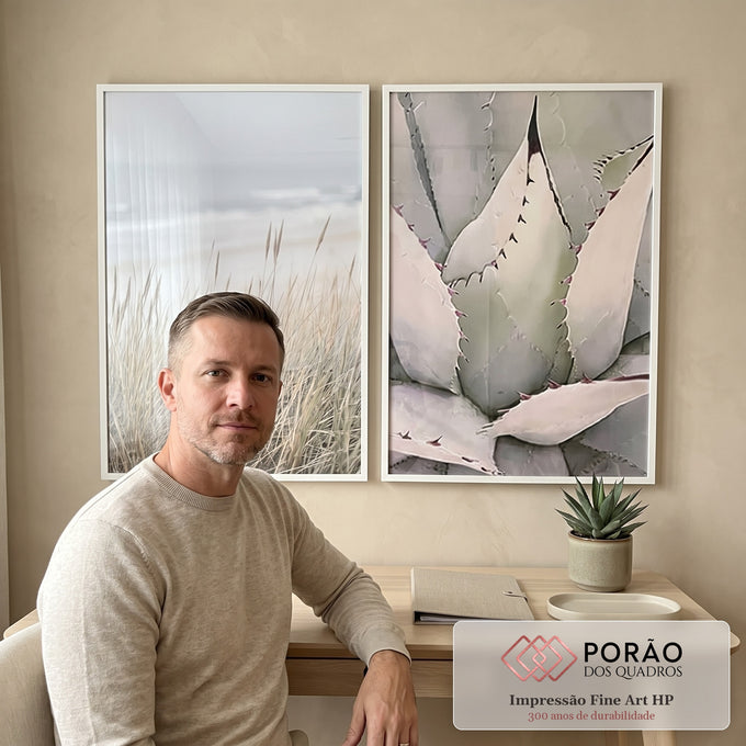 Quadro Decorativo - Encanto Deserto e Mar em escritorio moderno - quadros decorativos para sala