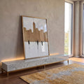 Quadro Decorativo Encanto Invernal na Cidade: Beleza Única em ambiente decorado - quadros decorativos para sala