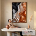Quadro Decorativo Fluidez Abstrata Arte que Transforma em escritorio moderno - quadros decorativos para sala