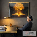 Quadro Decorativo Árvore do Conhecimento em escritorio moderno - quadros decorativos para sala