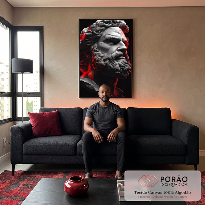 Quadro Decorativo Energia da Dualidade em sala de estar moderna - quadros decorativos para sala