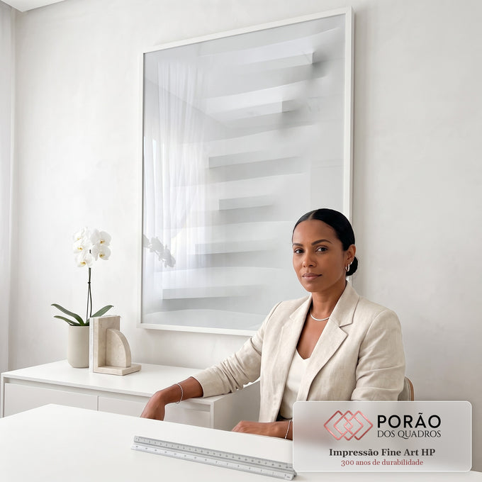 Quadro Decorativo Minimalismo Elegante - Harmonize Seu Espaço em escritorio moderno - quadros decorativos para sala