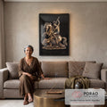 Quadro Decorativo São Jorge - Arte em Canvas Premium para sua Decoração em sala de estar moderna - quadros decorativos para sala