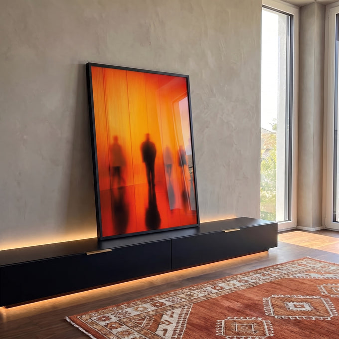 Quadro Decorativo: Movimento e Emoção em ambiente decorado - quadros decorativos para sala