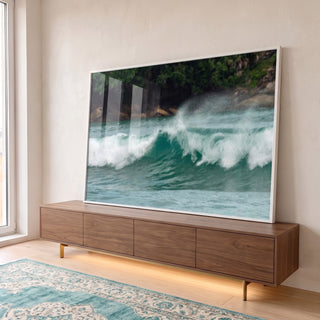 Quadro Decorativo Ondas serenas - Inspira Tranquilidade em ambiente decorado - quadros decorativos para sala