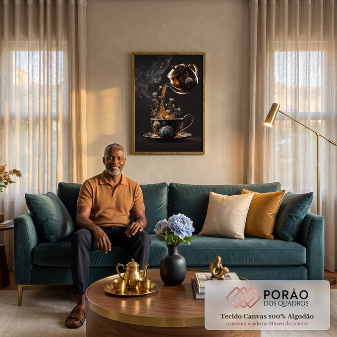Quadro Decorativo Encantador: Harmonia na Cozinha em sala de estar moderna - quadros decorativos para sala