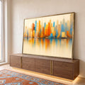 Quadro Decorativo Horizon Urbano em ambiente decorado - quadros decorativos para sala
