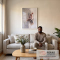 Quadro Decorativo Mãos de Esperança - Toque Emocional Único em sala de estar moderna - quadros decorativos para sala