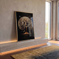 Quadro Decorativo Árvore da Vida Gold: Renove Seu Espaço em ambiente decorado - quadros decorativos para sala