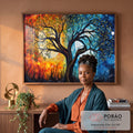 Quadro Decorativo Crepúsculo Cósmico: Uma Jornada Visual em escritorio moderno - quadros decorativos para sala