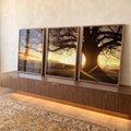 Quadro Decorativo Amanhecer Sereno: Toque de Paz em ambiente decorado - quadros decorativos para sala