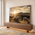 Quadro Decorativo Serenidade Pastoral - Beleza Natural Única em ambiente decorado - quadros decorativos para sala