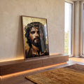 Quadro Decorativo A Serenidade de Jesus  Paz e Harmonia em ambiente decorado - quadros decorativos para sala