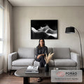 Quadro Decorativo Minimalista Preto e Branco em sala de estar moderna - quadros decorativos para sala