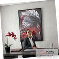 Quadro Decorativo A reflexão da Águia em escritorio moderno - quadros decorativos para sala
