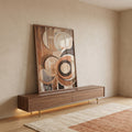 Quadro Decorativo Abstrato Rústico - Elegância e Estilo para Sua Parede em ambiente decorado - quadros decorativos para sala
