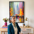 Quadro Decorativo Cidade em Movimento em escritorio moderno - quadros decorativos para sala
