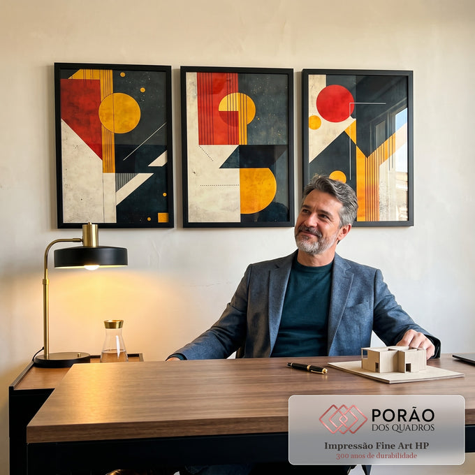 Quadro Decorativo Minimalista Moderno para um Refúgio de Serenidade em escritorio moderno - quadros decorativos para sala