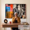 Quadro Decorativo Essência do Jazz Vibrante em escritorio moderno - quadros decorativos para sala