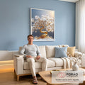 Quadro Decorativo Elegância Natural Dourada em sala de estar moderna - quadros decorativos para sala