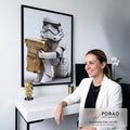 Quadro Decorativo Soldado Galáctico: Aventura e Paixão em escritorio moderno - quadros decorativos para sala