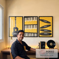 Quadro Decorativo Melodia da Alma em Cores Vibrantes em escritorio moderno - quadros decorativos para sala