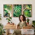 Quadro Decorativo Vida Tropical: Uma Jornada Vibrante em escritorio moderno - quadros decorativos para sala