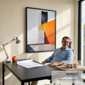 Quadro Decorativo: Geometria Vibrante Única em escritorio moderno - quadros decorativos para sala