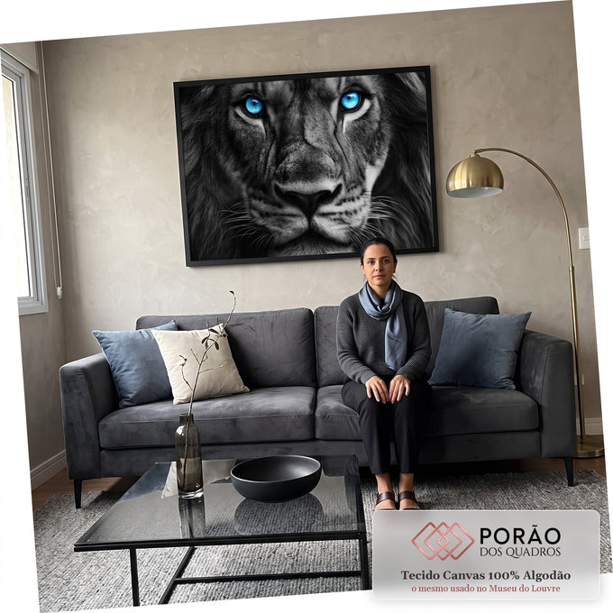Quadro Decorativo A Grande Visão do Rei em sala de estar moderna - quadros decorativos para sala