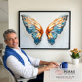 Quadro Decorativo Asas Efervescentes em escritorio moderno - quadros decorativos para sala