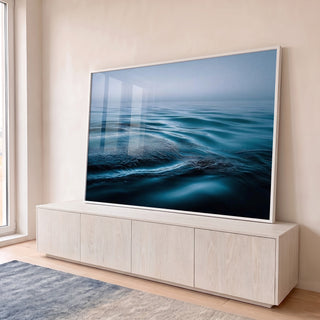 Quadro Decorativo Serenidade Azul do Mar em ambiente decorado - quadros decorativos para sala
