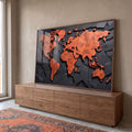 Quadro Decorativo Mapa do Estilo Moderno: Elegância Única em ambiente decorado - quadros decorativos para sala